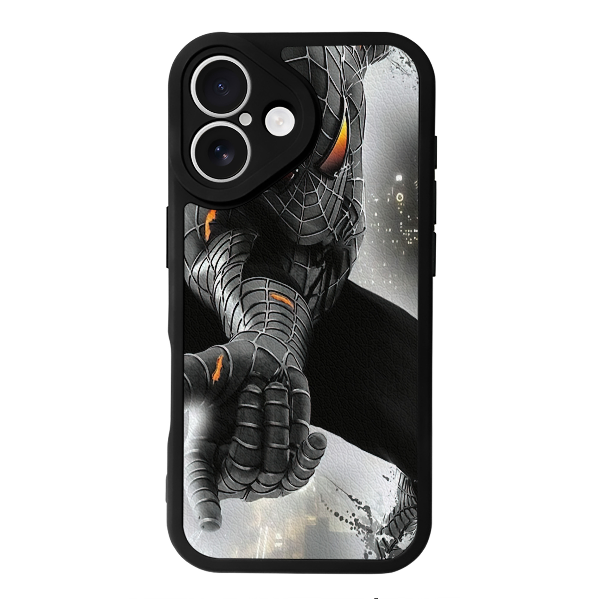 Spider Man スパイダーマン 【iPhone 16シリーズ対応】シリコンスマホケース（レザー調） 材質：シリコン